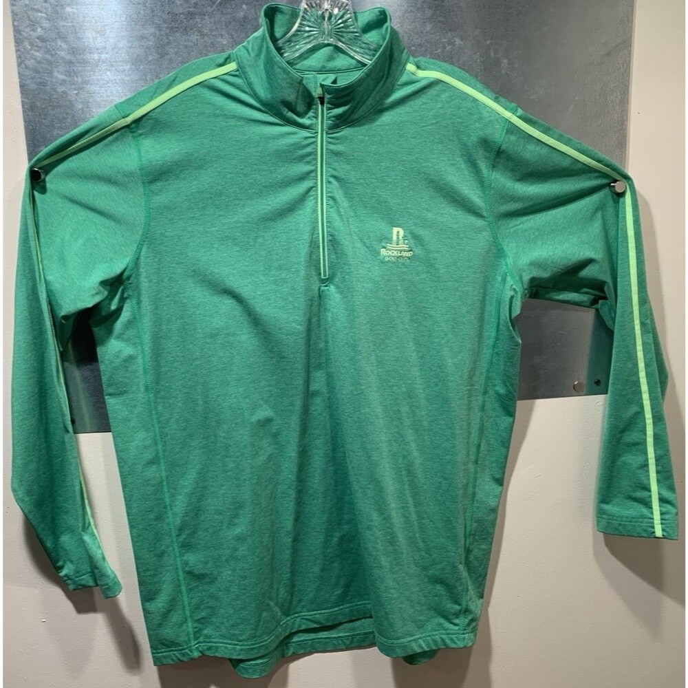 Golf Light Jacket Rockland Golf Club Embroidered 1/4 Zip by Antiqua Xl Green
